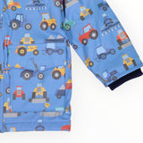 Korango - Farm Machine Print Raincoat - Blue