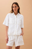 Ceres Life - Noa Short Sleeve Shirt - Fresh Ecru