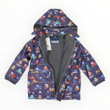 Korango - Farm Machine Print Raincoat - Navy