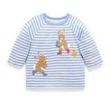 Purebaby - Easter Egg Thief Tee - Pond Stripe