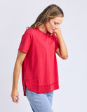 Foxwood - Farrah Short Sleeve Tee - Crimson