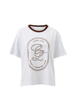 Ceres Life - Stevie Slouchy Tee - White / Choc Sports Logo