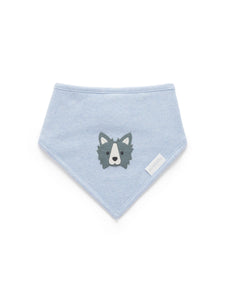 Purebaby - Country Air Melange Bandana Bib - Sheep Dog