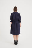 Tirelli - Shirring Detail Dress - Navy