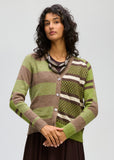 LD & Co - Groove Stripe Cardi - Cocoa