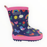 Korango - Spring Rainbow Gumboots - Navy