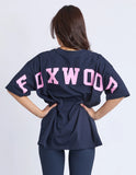 Foxwood - Interval Crew - Navy / Neon Pink