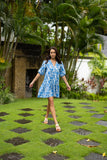 Humidity - Fleur Smock Dress - Blue/Stone