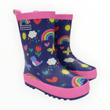 Korango - Spring Rainbow Gumboots - Navy