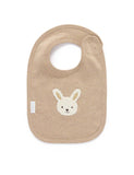 Purebaby - Bunny Bib - Mushroom Melange