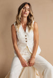 Foxwood - Payton Vest - Vintage White
