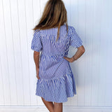 Palm Cove - Ellie Shirt Dress - Blue & White