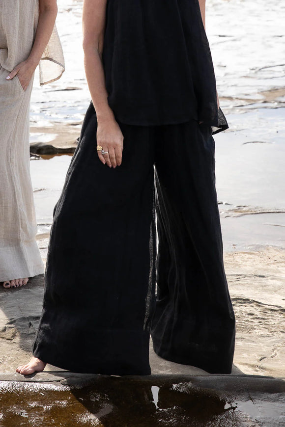 Eadie Lifestyle - Arana Linen Pants - Midnight