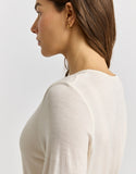 Toorallie - Merino Crew Tee - Warm White