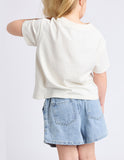 Eve Girl - Tropical Tee - Vintage White