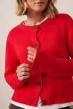 Ceres Life - Nelly Long Sleeve Knit Cardi - Fiery Red