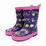 Korango - Spring Rainbow Gumboots - Navy