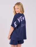 Eve Girl - Lounge Club Shorts - Navy/Lilac