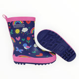 Korango - Spring Rainbow Gumboots - Navy