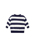 Huxbaby - Furry Huxbear Stripe Sweatshirt - Navy/Almond Milk