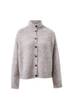 Ceres Life - Riley Funnel Neck Tab Cardi - Taupe Marle
