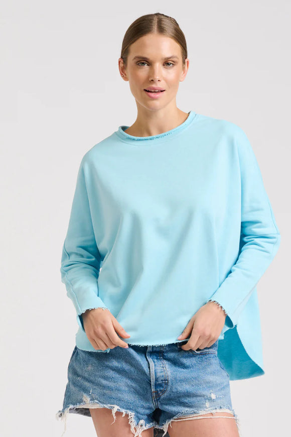 EST - Raw Long Sleeve Sweatshirt - Sky Blue