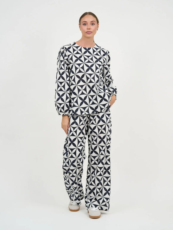 Liberty Rose - Black Geo Pants