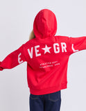Eve Girl - Performance Hoodie - Red & White