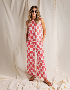Foxwood - Biarittz Pant - Crimson Print