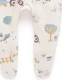 Purebaby - Thick Zip Growsuit - Hearding Sheep