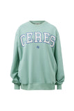 Ceres Life - Isla Oversized Slouchy Crew - Seafoam/Polo Blue Heritage Logo