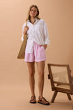 Ceres Life - Mila Shorts - Hibiscus Pink Stripe