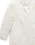 Purebaby - 2 Pack Zip Growsuit - Vanilla Bear