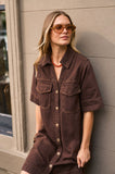 Ceres Life - Bonnie Relaxed Shirt Dress - Chocolate