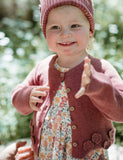 Purebaby - Crochet Flower Cardigan - Toadstool Melange