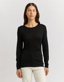 Toorallie - Merino Crew Tee - Black
