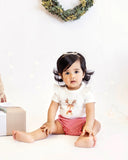 Bebe - Festive Reindeer Bodysuit & Shorts Set