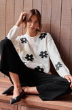 Tirelli - Flower Contrast Knit - Ivory