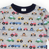 Korango - Farm Trucks Top - Grey Marle