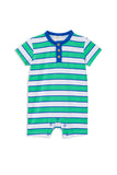 Milky - Green Stripe Henley Romper