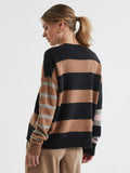 LD & Co - Lambswool Stripe Crew - Mid Night