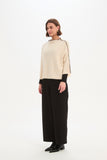 Tirelli - Contrast Stitch Detail Knit - Cream