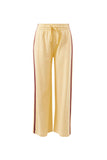 Ceres Life - Gigi Wide Leg Terry Trackpant - Butter Washed Burgundy Side Stripe