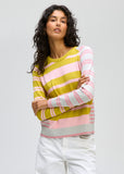 LD & Co - Crazy Stripe Crew - Chartreuse