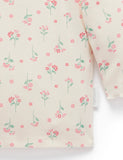 Purebaby - Pointelle Rib Layering Top - Woodland Flower Print