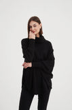 Tirelli - High Neck Oversized Knit - Black