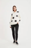 Tirelli - Flower Contrast Knit - Ivory