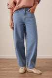 Ceres Life - Leah Tapered Barrel Jean - Vintage Blue