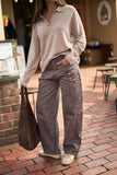 Ceres Life - Harper Barrel Jeans - Leopard