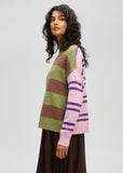 LD & Co - Groove Stripe Crew - Olive